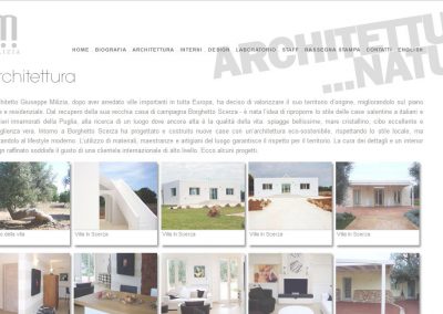 Architect Giuseppe Milizia's old website