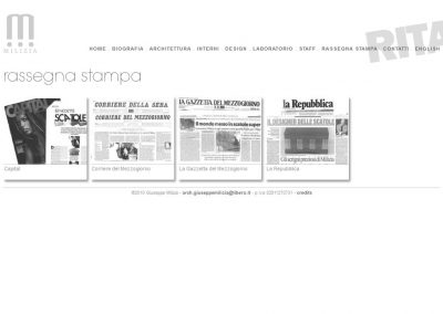 Architect Giuseppe Milizia's old website